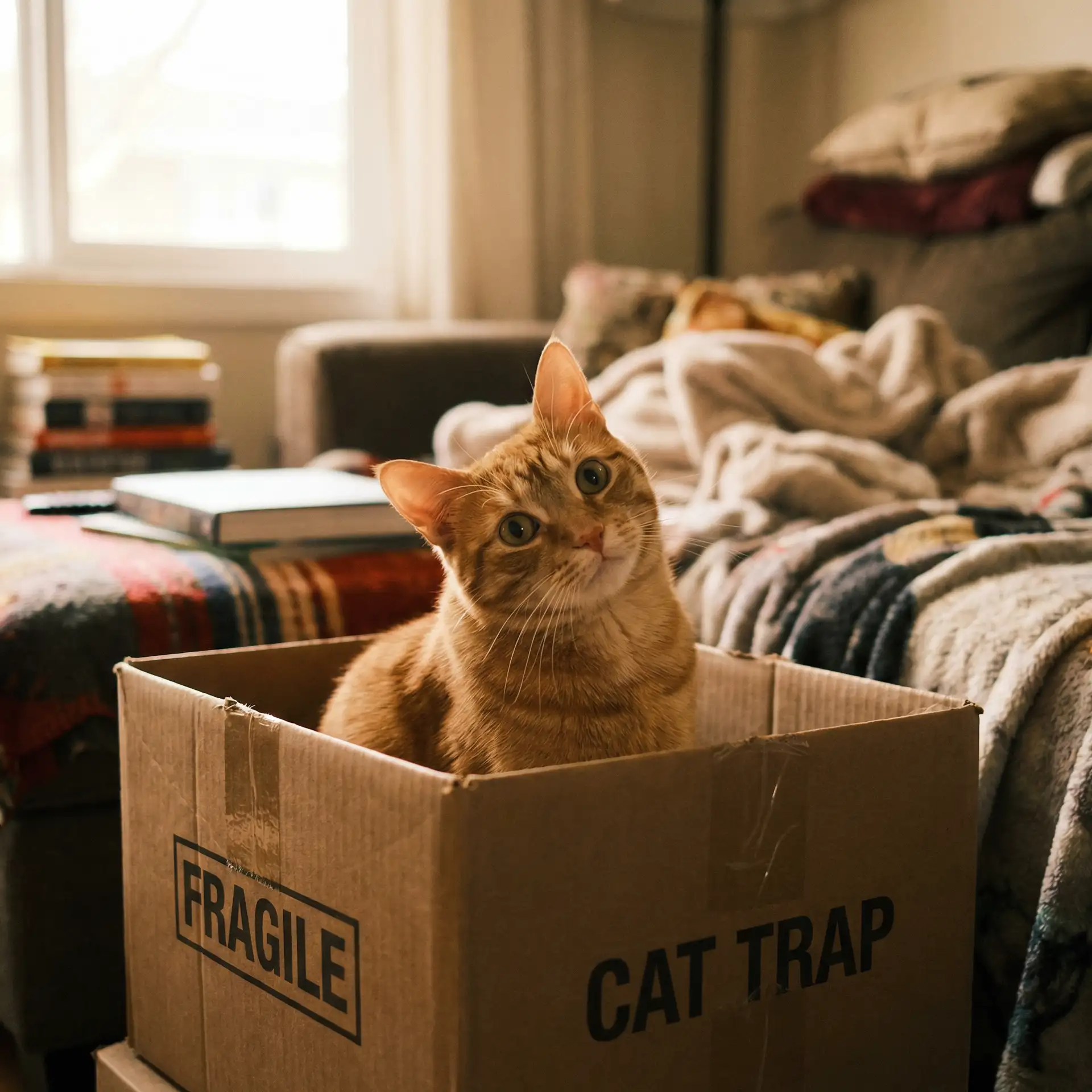 橘猫躲在纸箱里 - 甄嬛传之鸾凤还巢